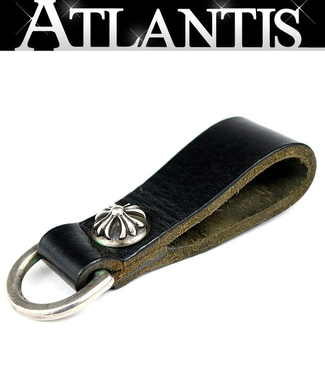 CHROME HEARTS 新宿店 クロムハーツ クロスボタン Dリング ベルトループ メンズ レザー シルバーSV925 黒 31207