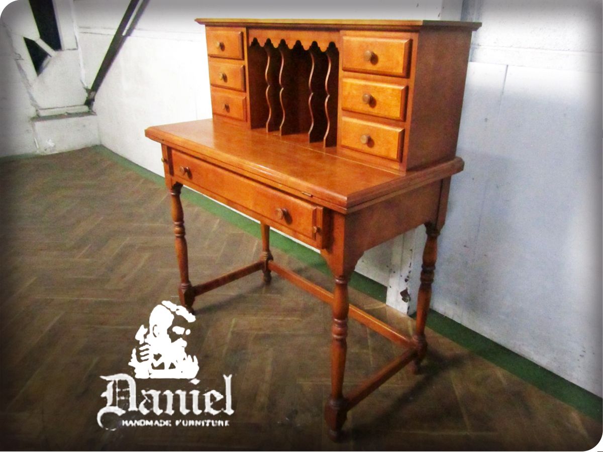 横浜ダニエル■元町家具■樺材/無垢材■A-304/ライティングビューロー■41万 □Daniel/横浜ダニエル□高級□アーリーアメリカンシリーズ□A-305
