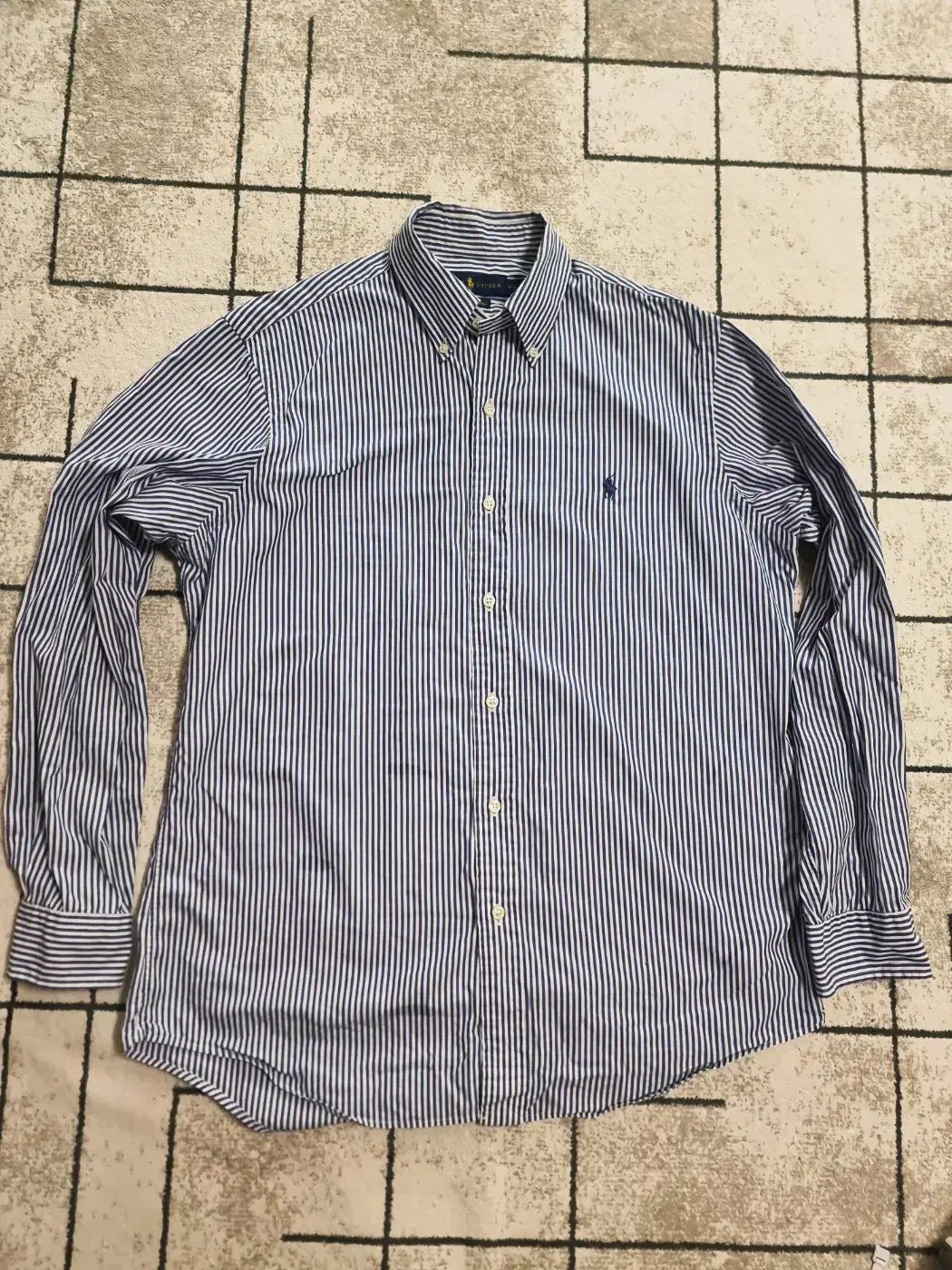 店舗正規品 ポロ ストライプ シャツ クラシックフィット 長袖 サイズ 100 L