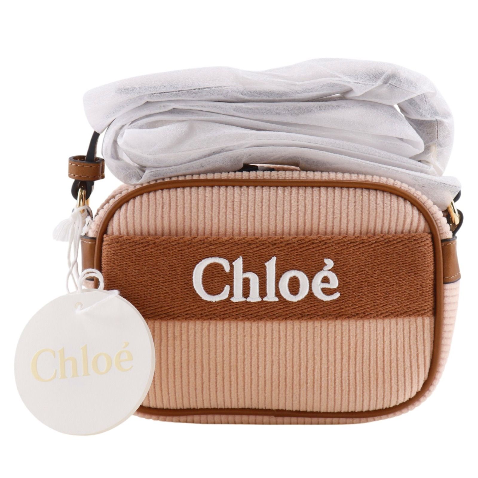 【Chloe】クロエ カメラバッグ C20273 コーデュロイ ピンク レディース ショルダーバッグ