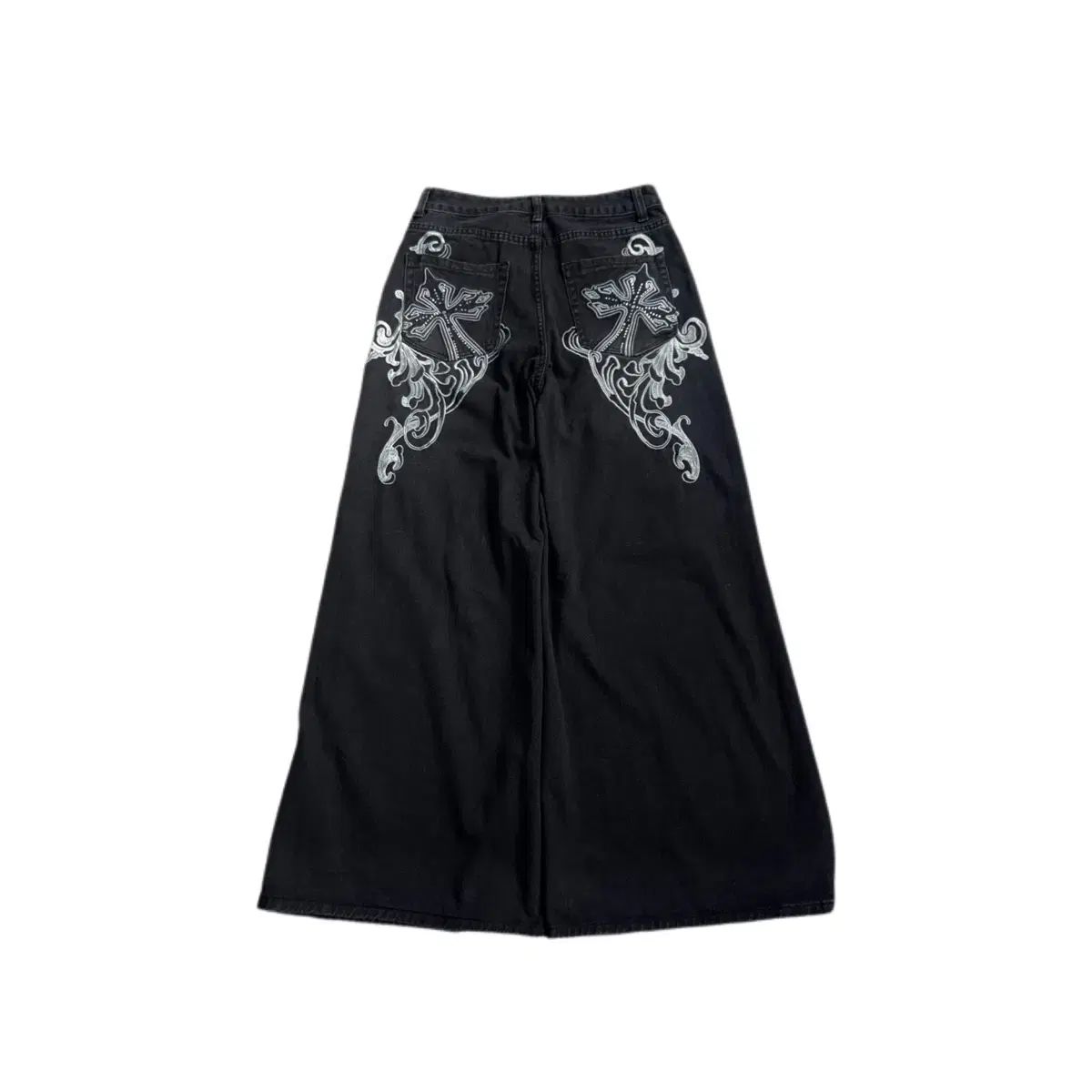 JPN ジャパン クロス 十字架 ピンターカル ワイド デニムパンツ