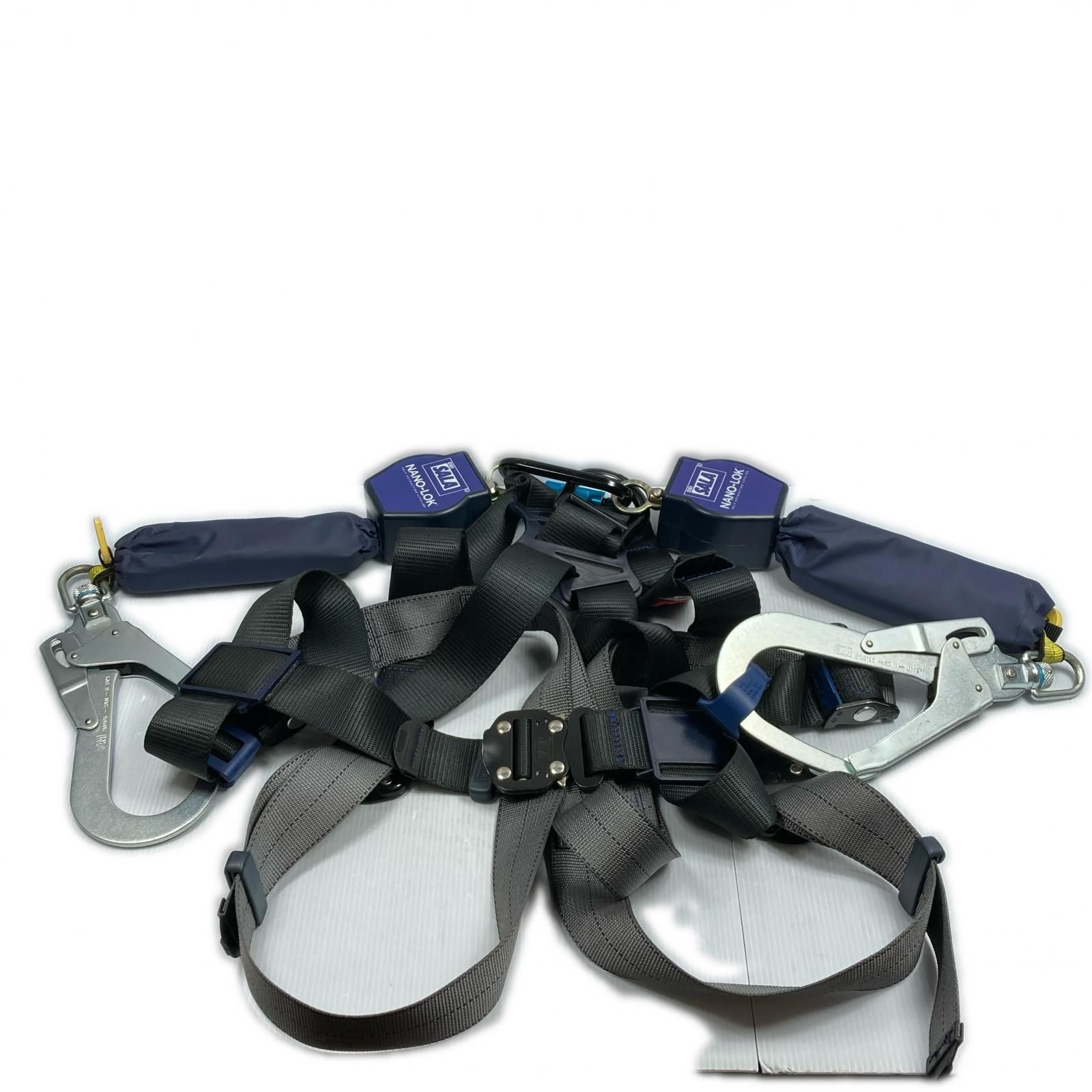 3M 巻取式ダブルランヤード フルハーネス型墜落制止用器具 ネイビー
