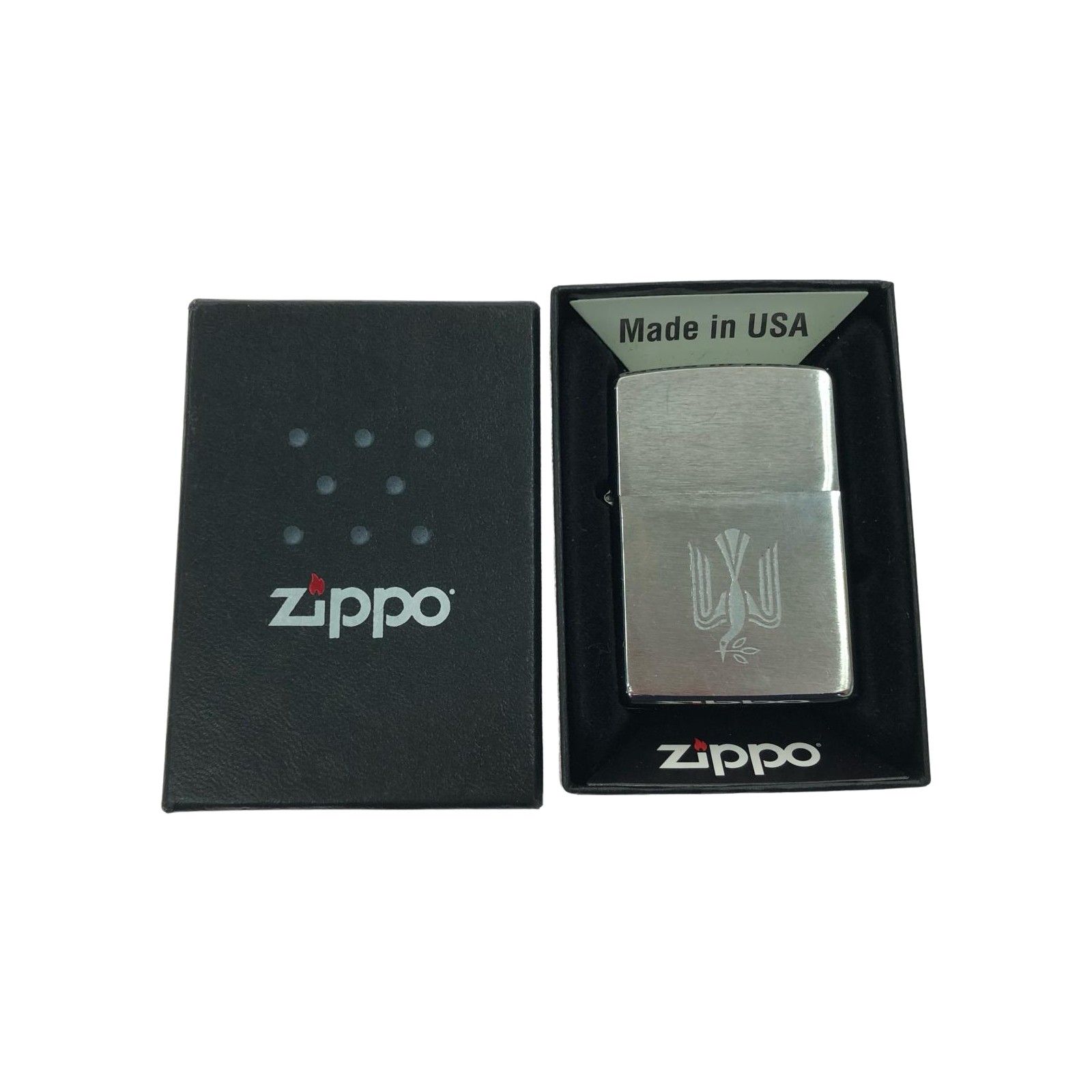 Zippo ジッポー オイルライター Peace ロゴ シルバーカラー 限定品 7,810円