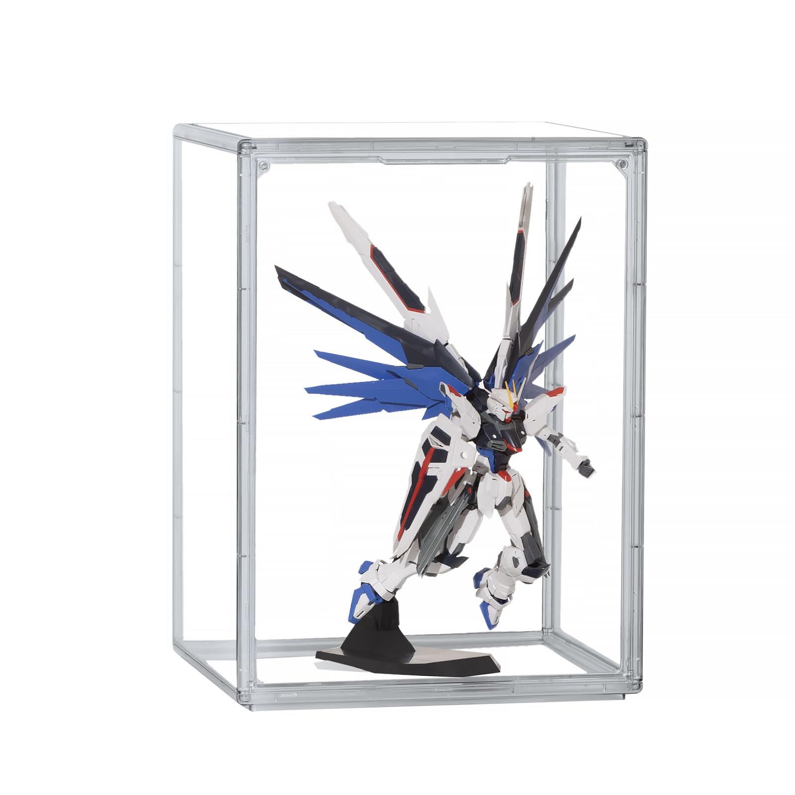 八番屋 フィギュアケース UVカット 透明展示ケース マグネット式扉 コレクションケース 積み重ね可能 組立簡単 幅29.2×奥25×高さ40cm クリア*vj 72ede7b0