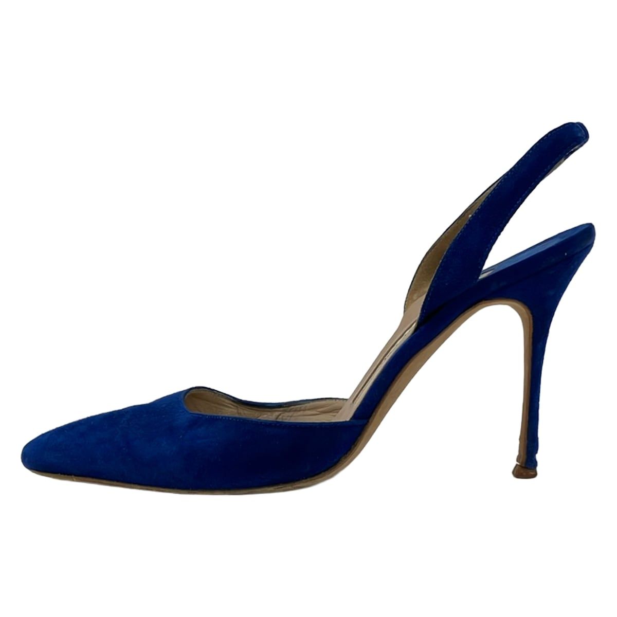 MANOLO BLAHNIK(マノロブラニク) サンダル 36 1/2 レディース - ブルー