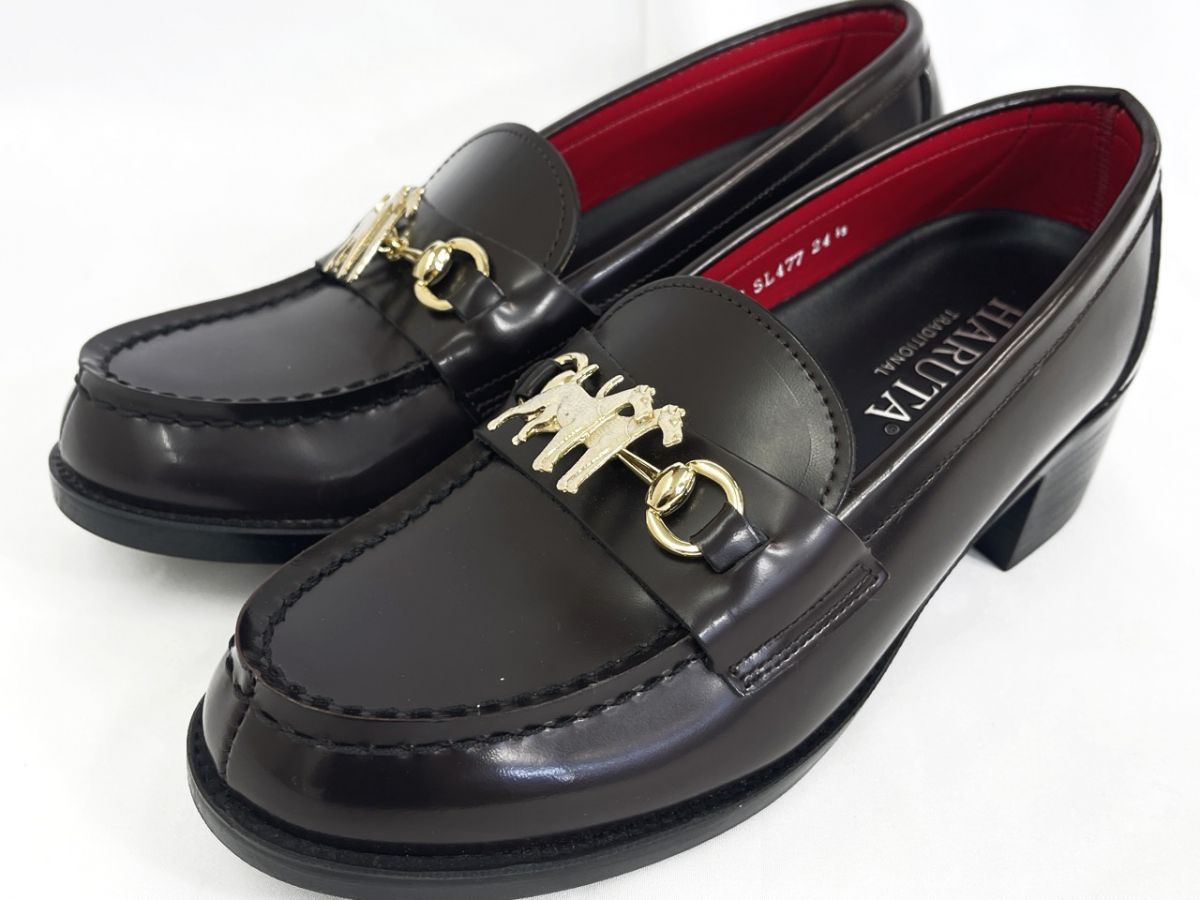HARUTA ハルタ SIIILON シーロン ローファー シューズ size24.5/黒 ■■◎レディース