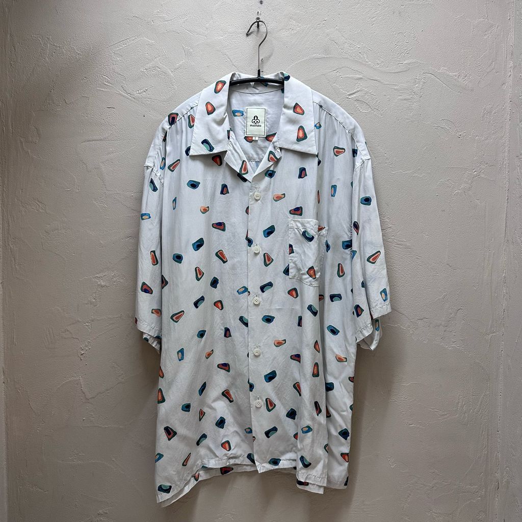 MANDO マンド Rayon Cupro Printed Open Collar S/S Shirt 半袖シャツ 26295-005 ホワイト size:1【代官山B06】 12,636円