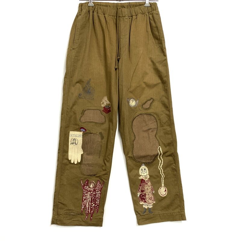 【中古品】 SAMUEL ZELIG サミュエルゼリグ アップリケ ワイドパンツ ボトムス 【152-260617-kh-08-izu】