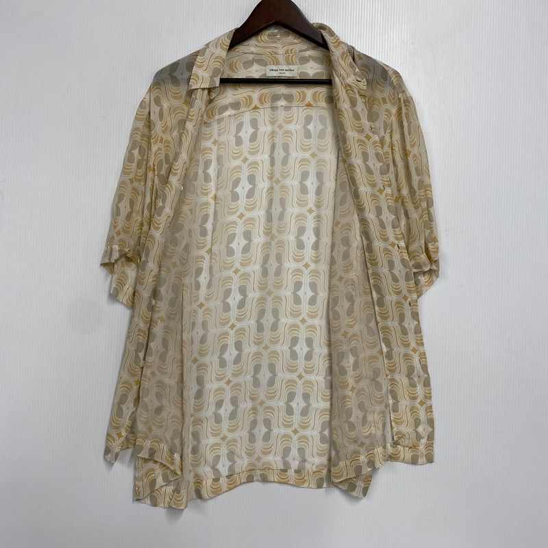 中古品】 DRIES VAN NOTEN ドリスヴァンノッテン 幾何学模様 VISCOSE