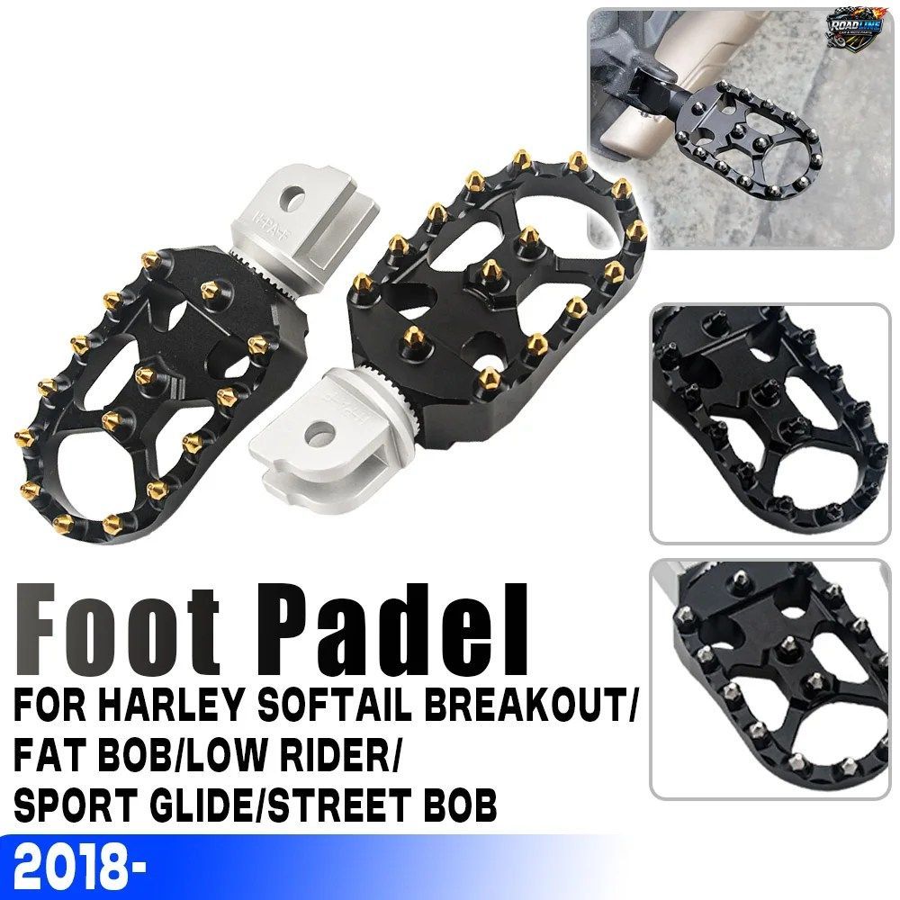 ハーレー ソフテイル ストリートボブ FXBB ローライダー ST FXLRST ブレイクアウト 114 FXBRS 用モーターサイクル フットレスト ペダル フ