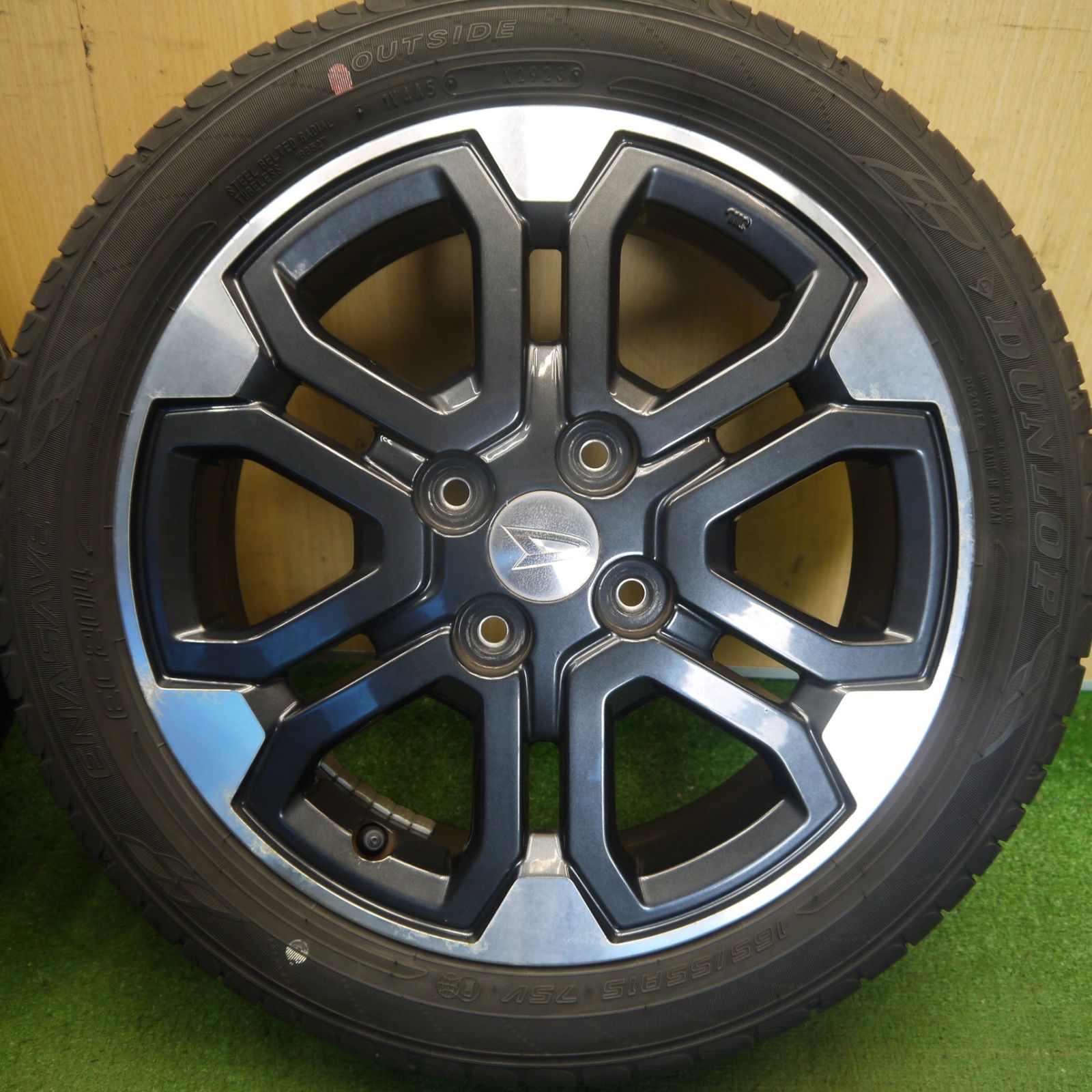バリ溝！23年！8.5分☆ダイハツ ウェイク 純正 165/55R15 ダンロップ