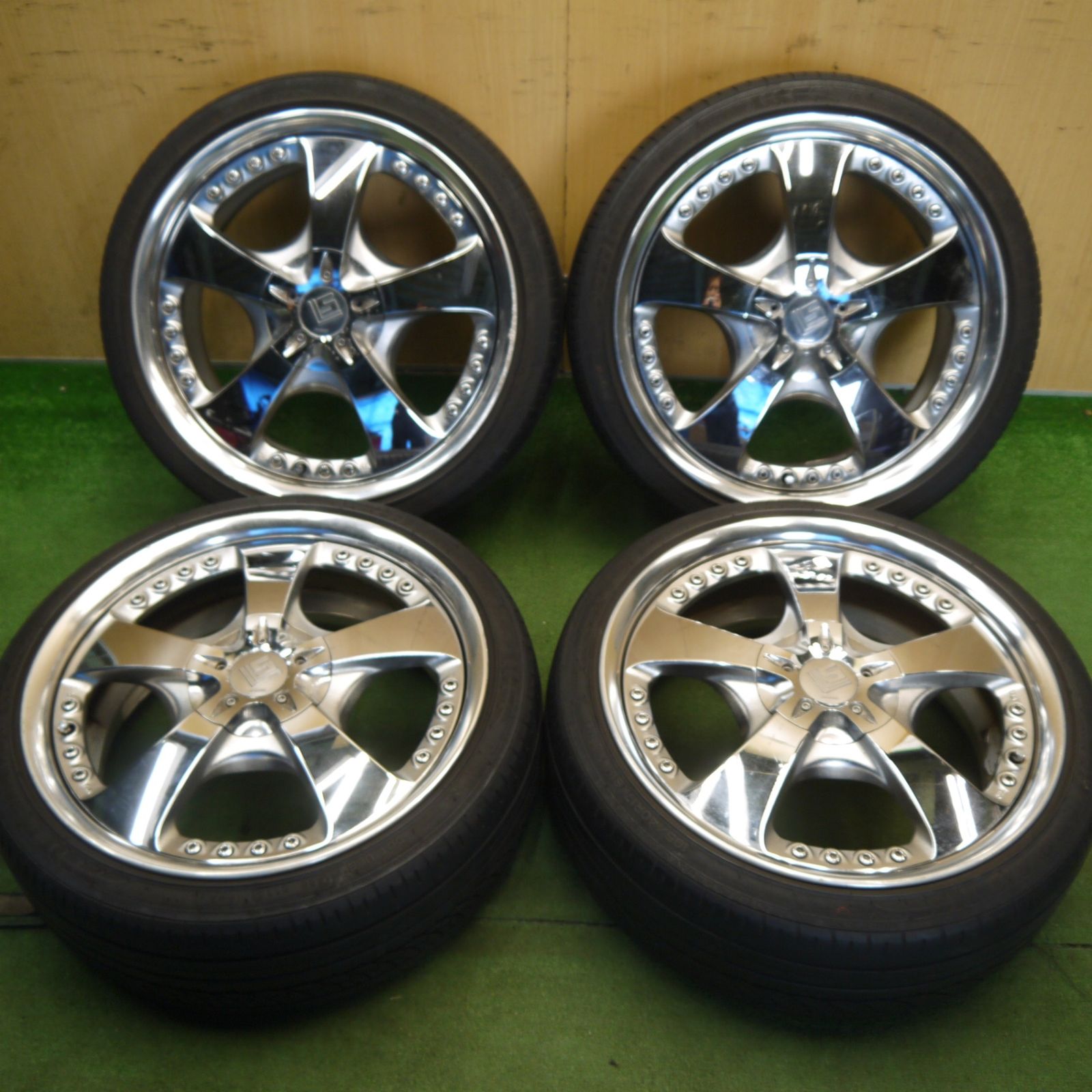 4本価格★WORK LS105 195/40R17 ナンカン AS-1 ワーク 17インチ PCD100/4H★6060904Hノ