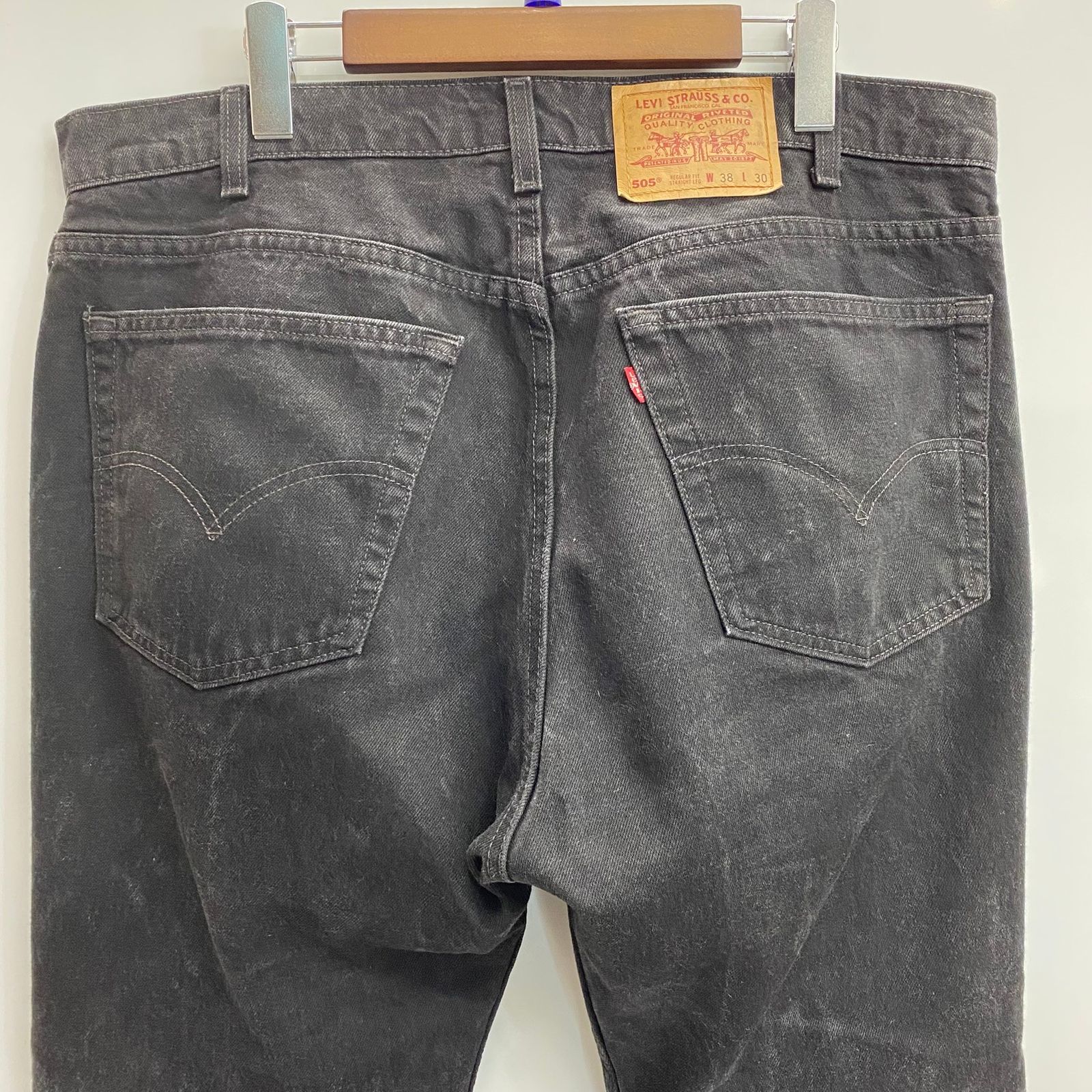リーバイス Levi's 00's 505 USA製 後染めブラック デニム ブラック