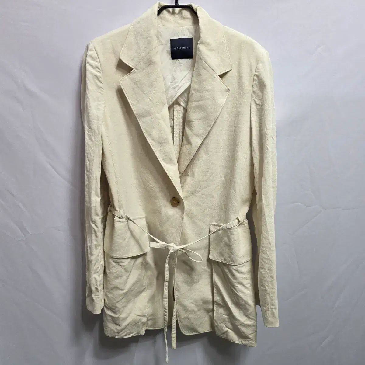 ハンサム the CASHMERE クリーム色 リネン ジャケット