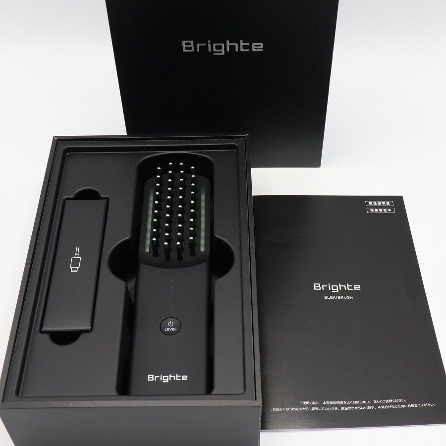 美品】Brighte ELEKI BRUSH BRT-FS145 ブラック 美顔器 EMS フェイス