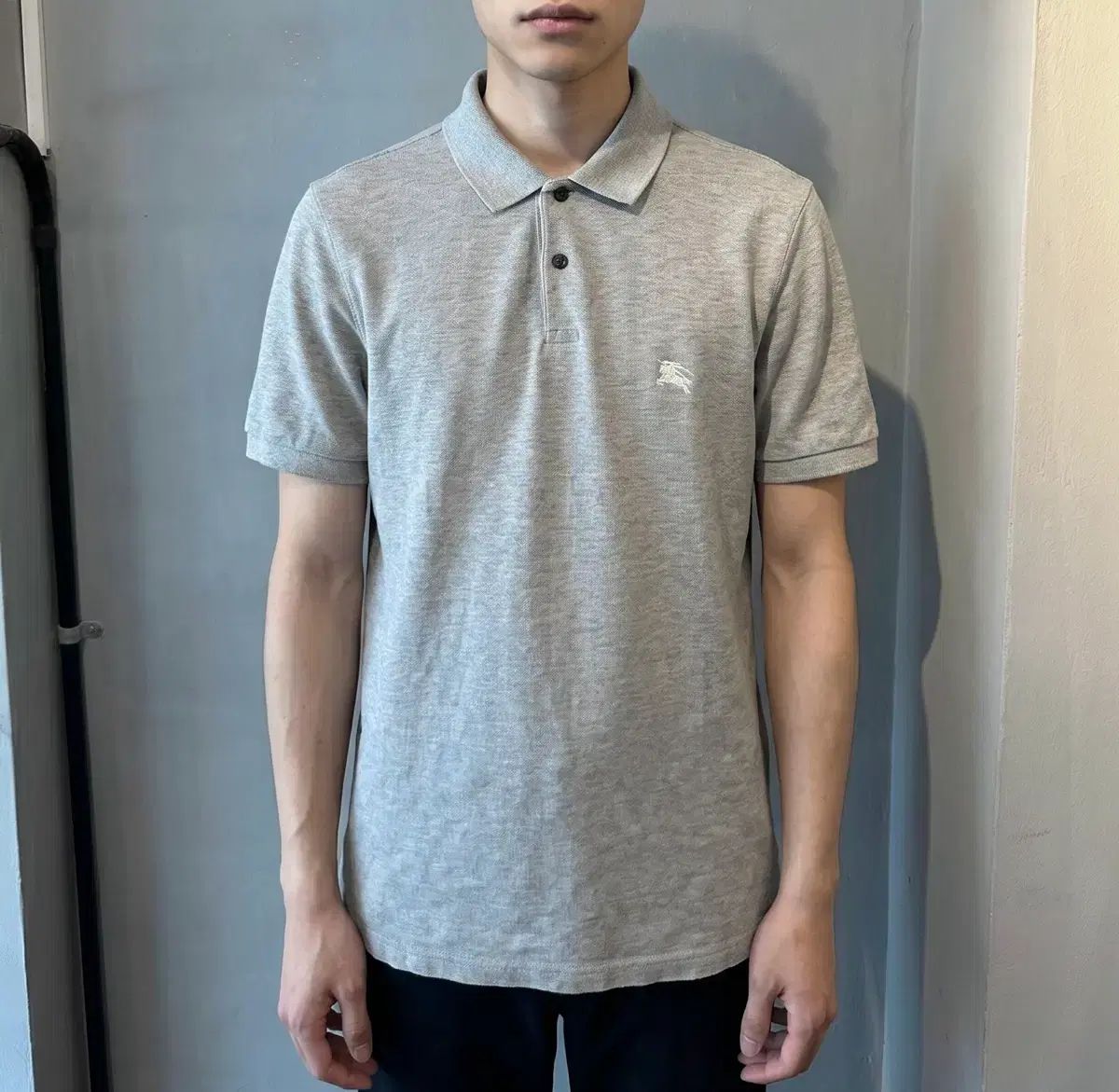 M/ バーバリー BURBERRY リーLEE 麻MA ロゴLOGO Classic PK半袖