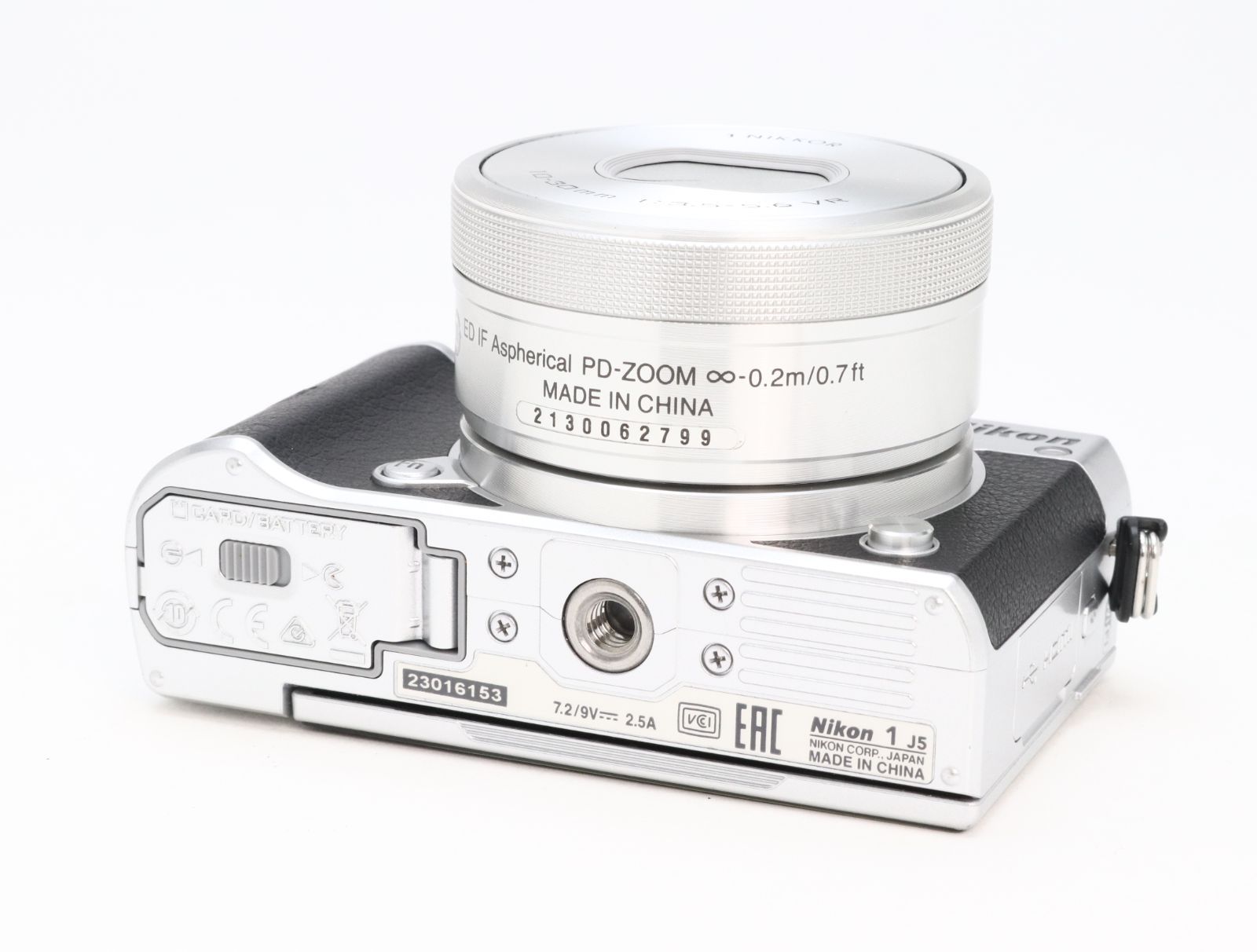 A (美品) Nikon ニコン 1 J5 VR 10-30mm 標準パワーズームレンズキット シルバー シャッター回数1814 初期不良返品対応 66-94