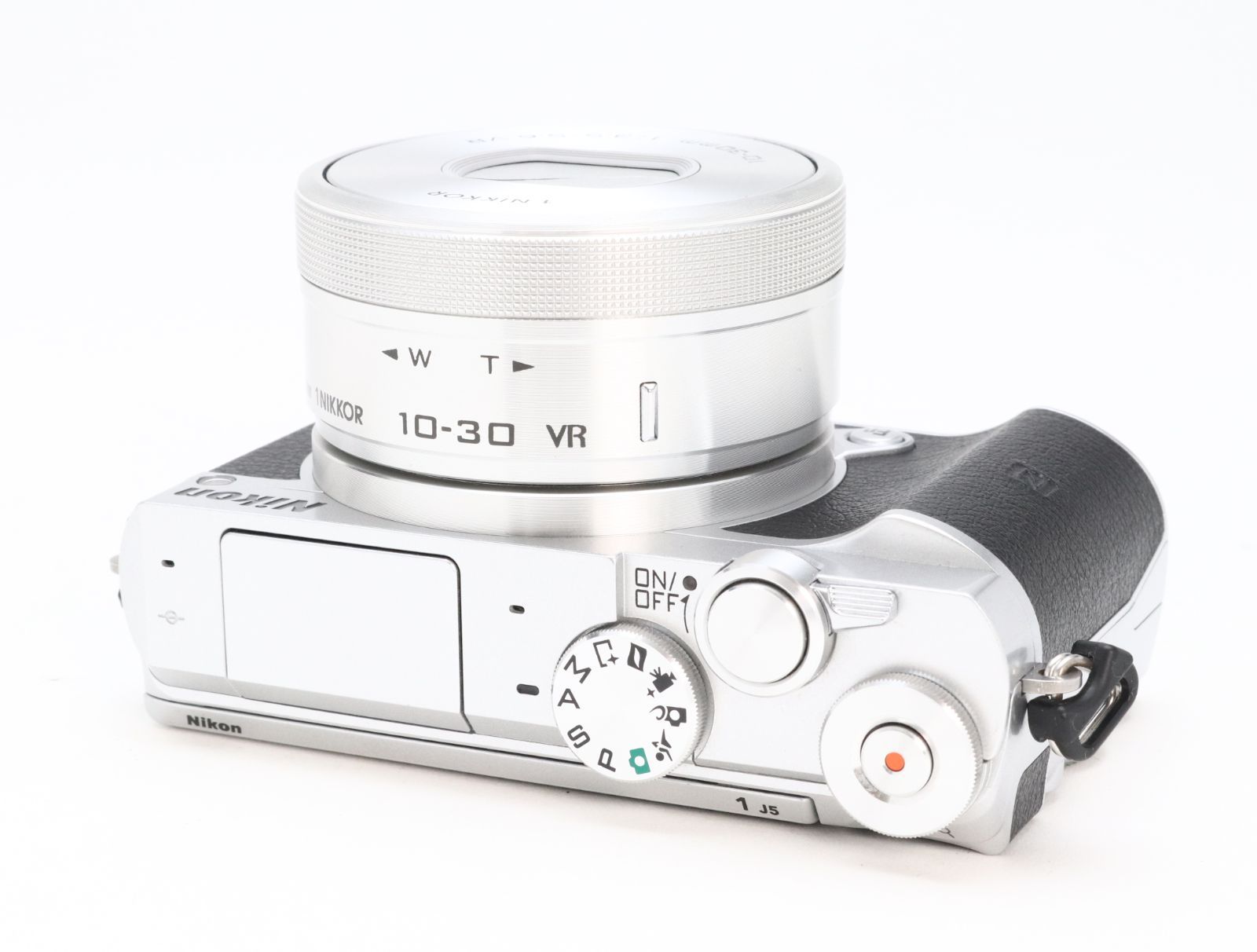 A (美品) Nikon ニコン 1 J5 VR 10-30mm 標準パワーズームレンズキット シルバー シャッター回数1814 初期不良返品対応 66-94