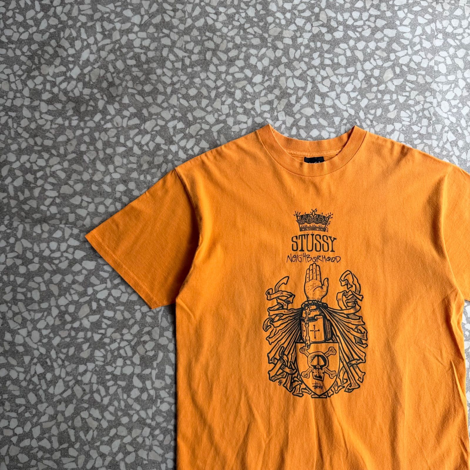 STUSSY × NEIGHBORHOOD / 00’s Design Tee size M オールドステューシー　両面プリント　半袖Tシャツ　コラボ　IST ネイバーフッド　裏原 アーカイブ