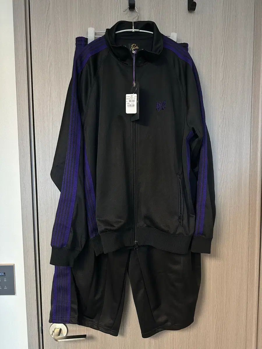 ニードルズ track Jaket(XL) HD パンツ(M) セットアップ 검보 ブラック PURPLE