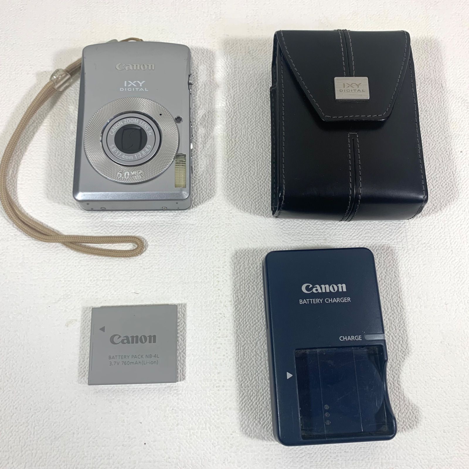 【動作品】CANON IXY DIGITAL 80 コンパクトデジタルカメラ/バッテリー、アダプター、専用ケース付き/キャノン PC1147