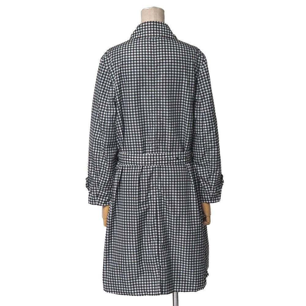 PRADA プラダ コート サイズ38 チェック フリル ステンカラー