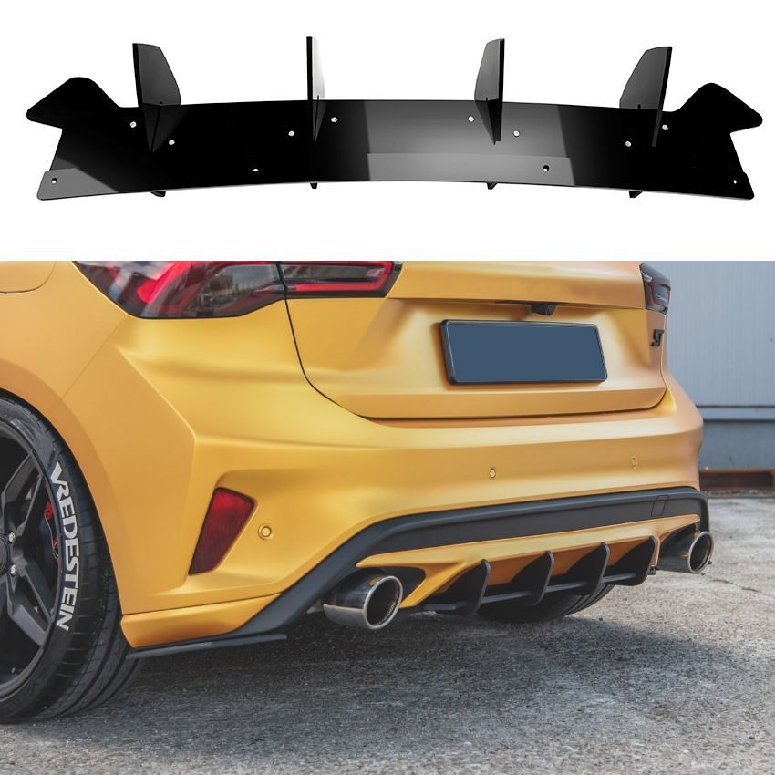 フォード Ford フォーカス Focus ST MK4 2018~2021年式対応 リアリップスポイラー PP ピアノブラック 外装アクセント