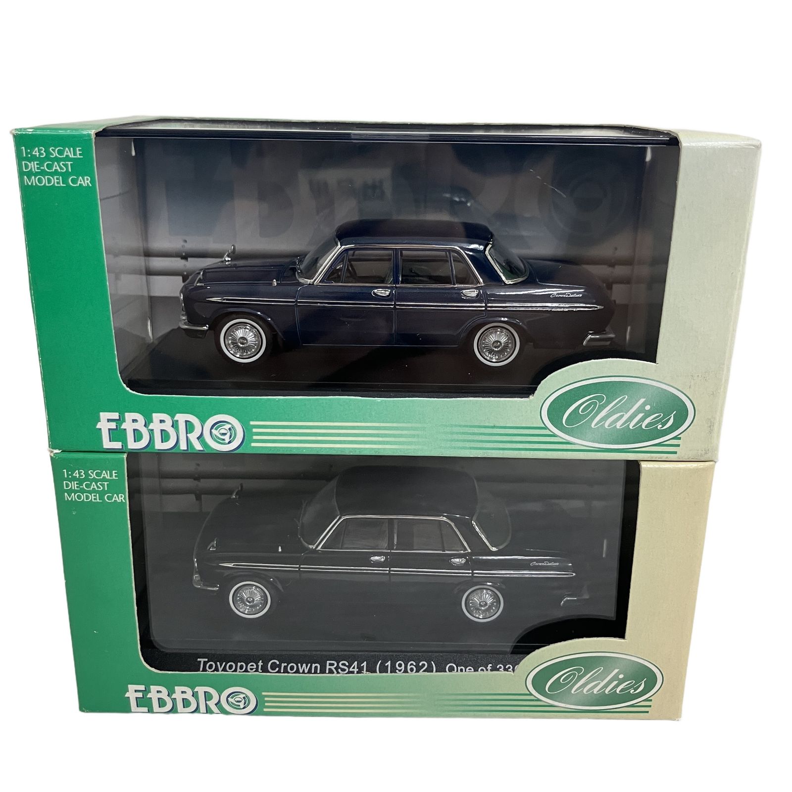 EBBRO エブロ 1/43 トヨペット クラウン RS 41 1962 TOYOPET CROWN 2台 