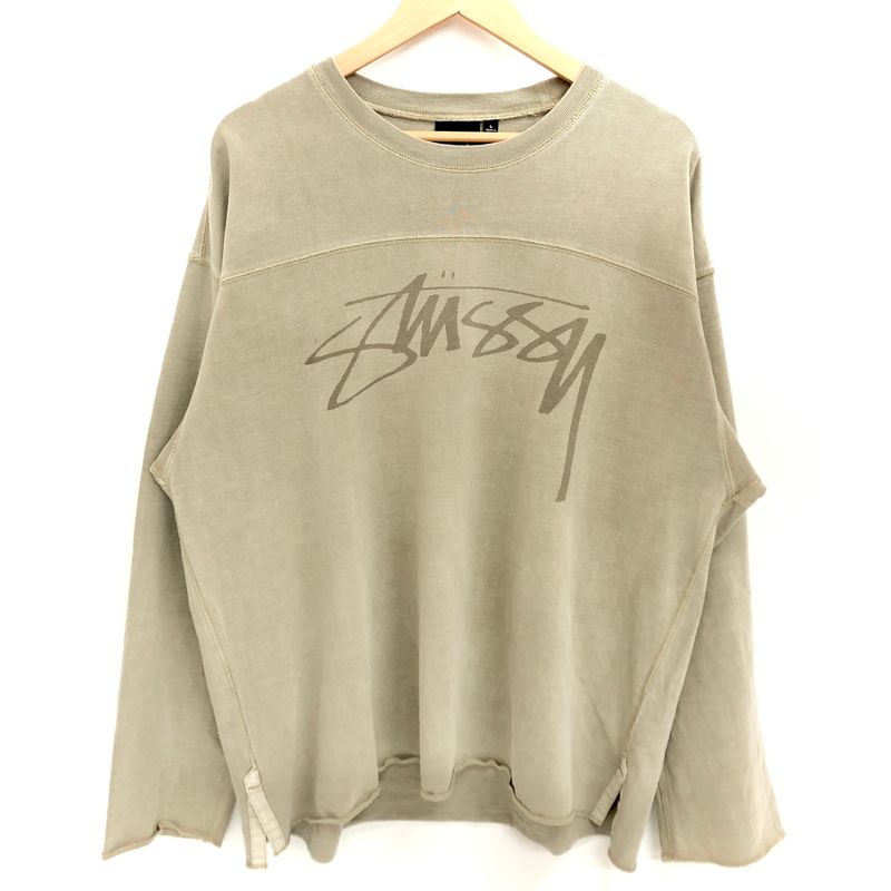 【中古品】 STUSSY ステューシー 24AW FOOTBALL CREW PIGMENT DYED COTTON L/S TEE 1140352 長袖 トップス 古着 【142-260617-rs-11-fur】