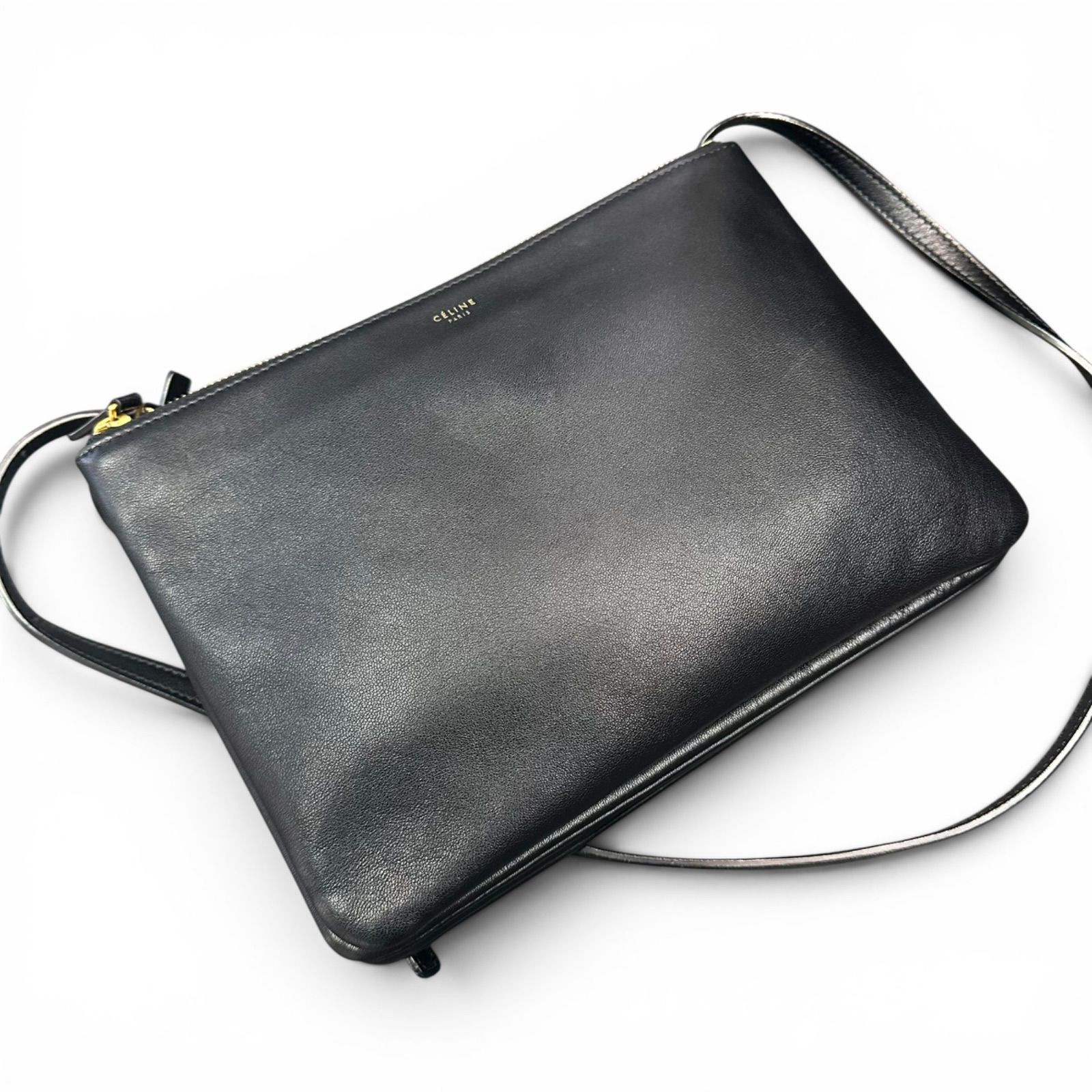 CELINE セリーヌ トリオ ラージ レザー ショルダーバッグ 3分割