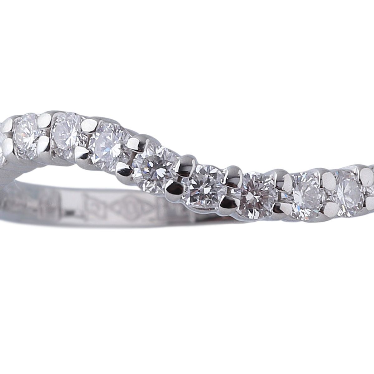 ロイヤルアッシャー ダイヤ リング ハーフエタニティ 10.5号 0.35ct 