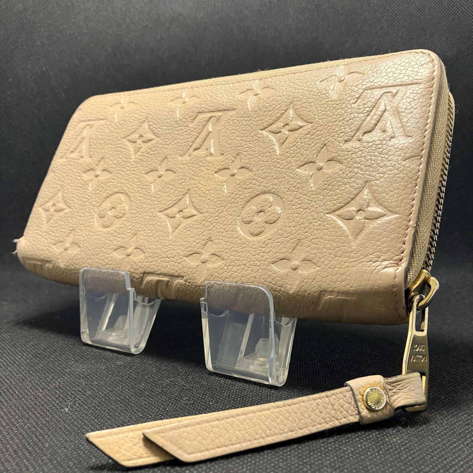 【希少】LOUIS VUITTON　ルイヴィトン　長財布　ジッピーウォレット　モノグラムアンプラント　ラウンドファスナー　ベージュ　2318