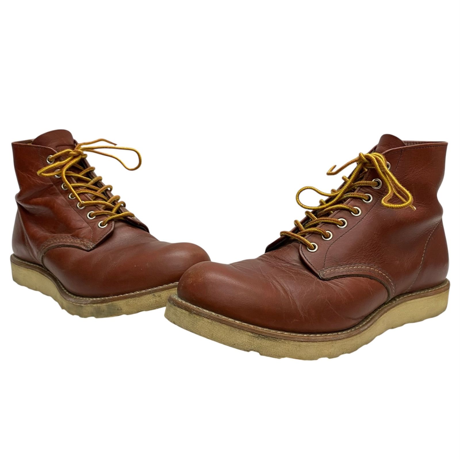 レッドウィング RED WING 6inch ROUND TOE 6インチ ラウンドトゥ 9105 メンズ靴 ブーツ ワーク ブラウン 27.5cmサイズ 201-shoes1809 VB