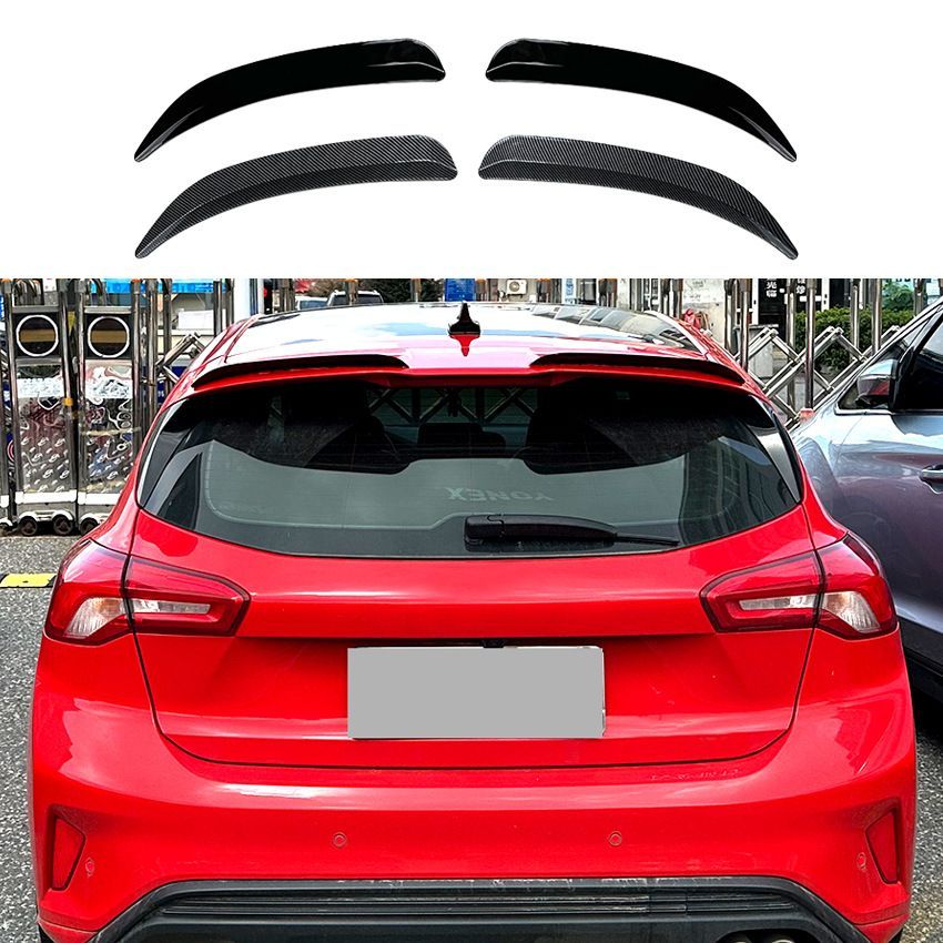 フォード Ford フォーカス Focus ST Line ハッチバック 2019年以降対応 ルーフスポイラー ABS ピアノブラック カーボン調 外装アクセント