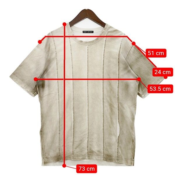 ISSEY MIYAKE MEN 半袖カットソー ISSEY MIYAKE イッセイミヤケ Tシャツ 半袖 カットソー 後染めデザイン
