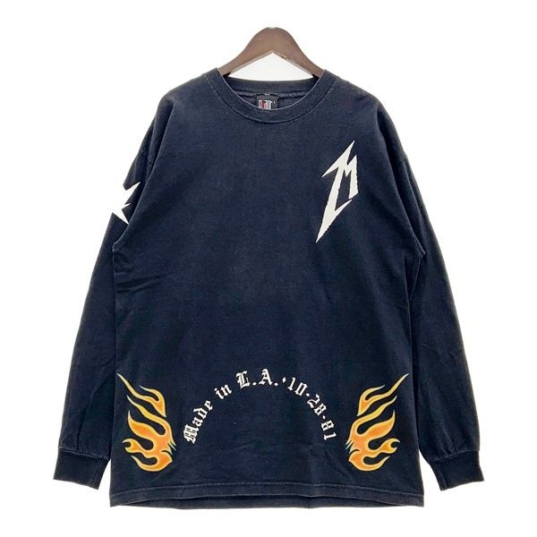 METALLICA メタリカ サンフランシスコ 長袖Tシャツ 15周年記念 ロンT ヴィンテージ 90s メンズ Lサイズ ブラック トップス DM19437■