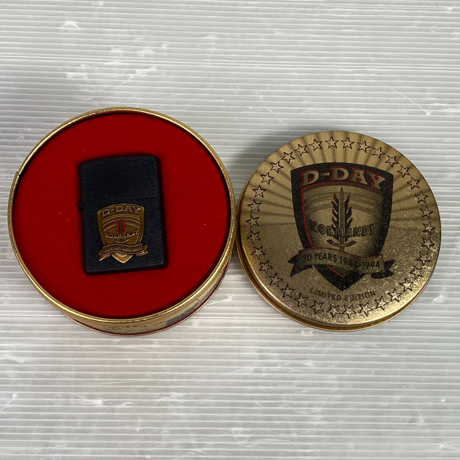 保管品 1994 年「D-DAY ノルマンディー上陸作戦50周年記念」限定モデル ZIPPOライター ケース付き