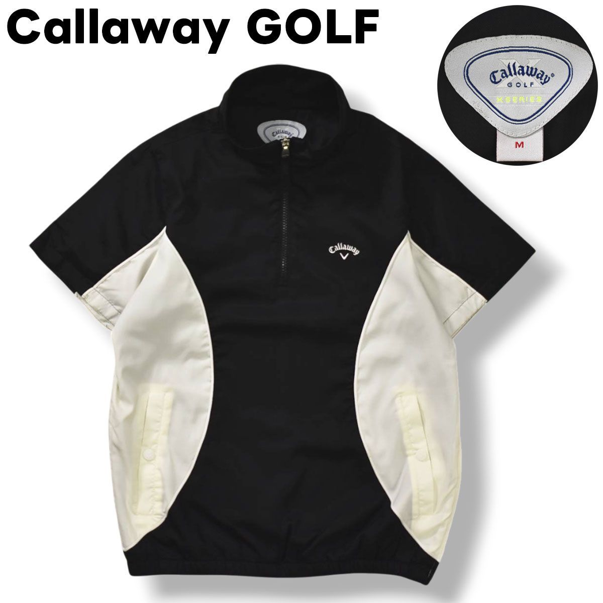 キャロウェイ ゴルフ Callaway GOLF エックスシリーズ X SERIES ウィンド スポーツ WIND SPORT 半袖 スニードジャック ピステ ジャケット M ブラック レディース ♪