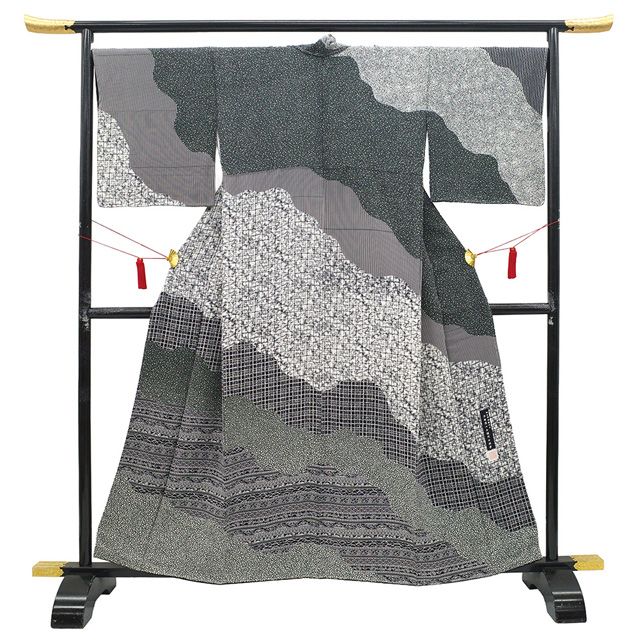 新古品】 訪問着 着物 未使用 正絹 袷 誂友禅染競技会 京都商工会議所