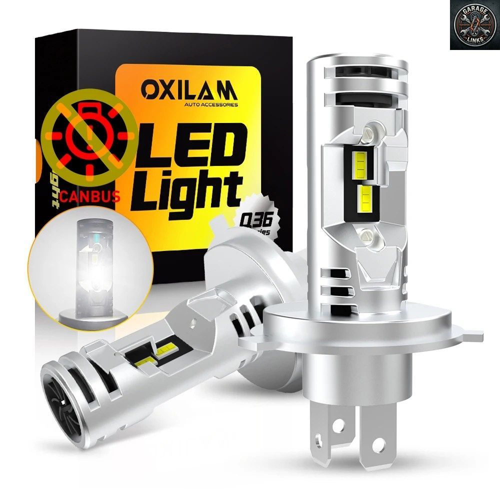2個入り H4 9003 HB2 LED CANBUS エラーなしヘッドライトバルブ 車用 H4 LED ハイ/ロービーム ヘッドランプ ターボランプ 12V 6500K ホワイ