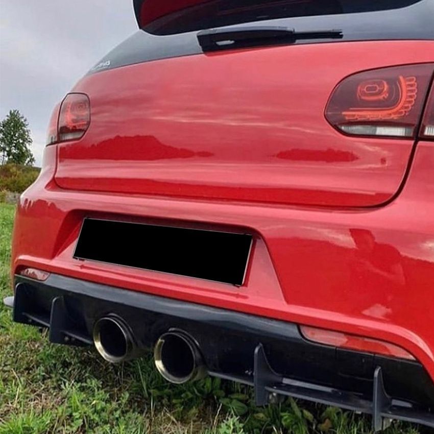 送料無料 フォルクスワーゲン Volkswagen ゴルフ6R Golf MK6 R リアリップスポイラー ABS 画像色 尾唇用 フィン カナード エアロ 後部下まわり 外装パーツ リアビュー引き締め スポーティ ドレスアップ 装着 下部パネル 高級感アップ