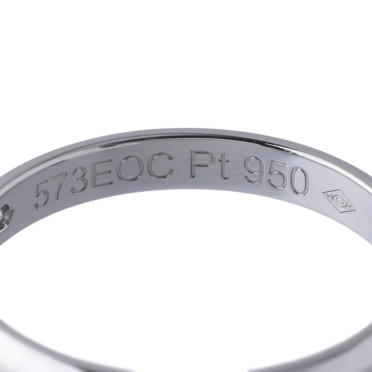 カルティエ ダイヤ リング 1895 ウェディング 3PD #51 幅2.5mm Pt950 