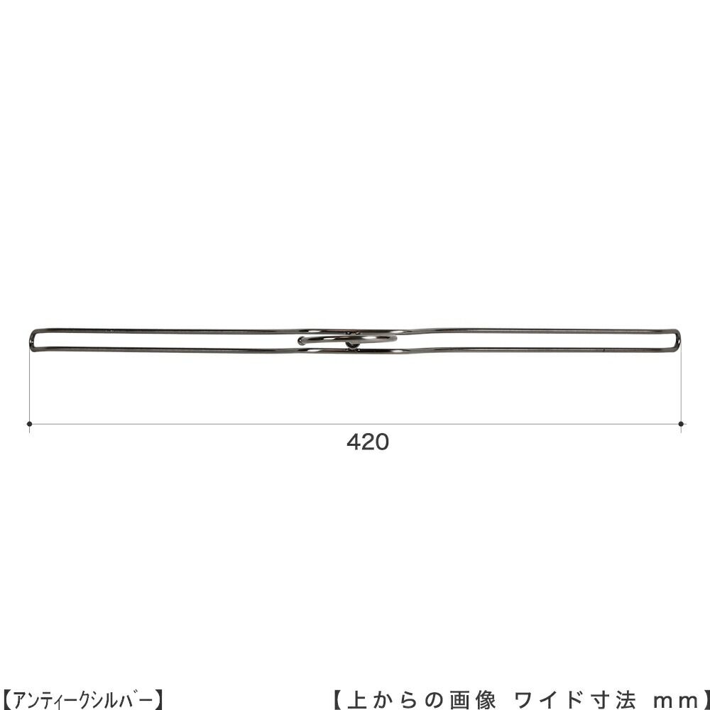 TAYA ハンガー シャツ用/TSW-2461BR-BN-42 アンティークシルバー/50本セット ワイド42cm メンズ プロ仕様 収納 おしゃれ ハンガーのタヤ