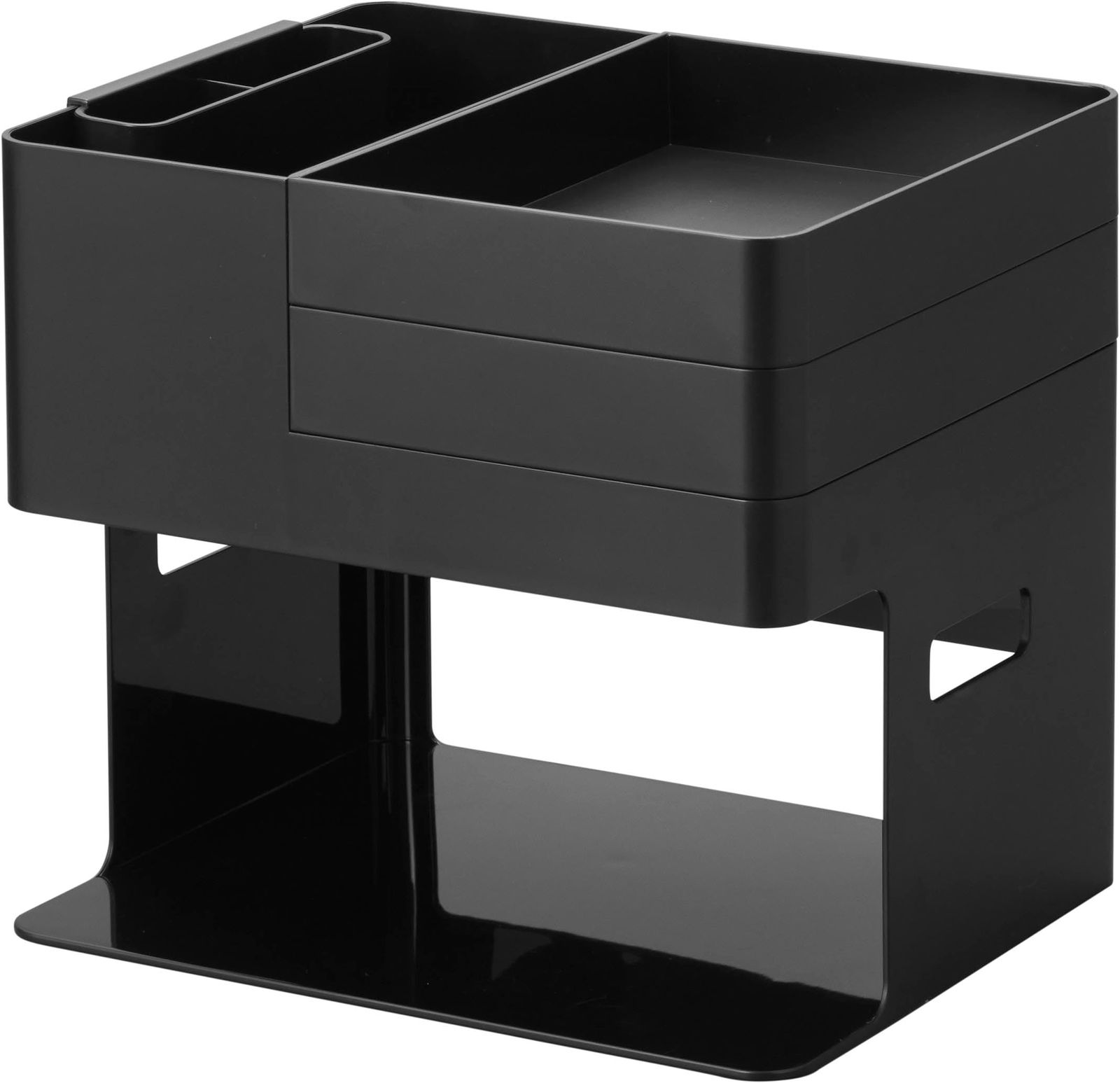 山崎実業(Yamazaki) ネイルライト ＆ ジェルネイル用品 収納ケース ブラック 本体：約W26×D21×H23.6cm タワー tower ネイル収納 ネイルケア 小物収納 2037*vj 88e789e3
