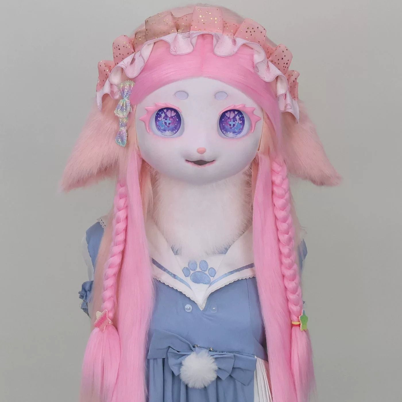 着ぐるみヘッド 羊 ピンク 全頭ヘッド ケモノ マスク ファースーツ 