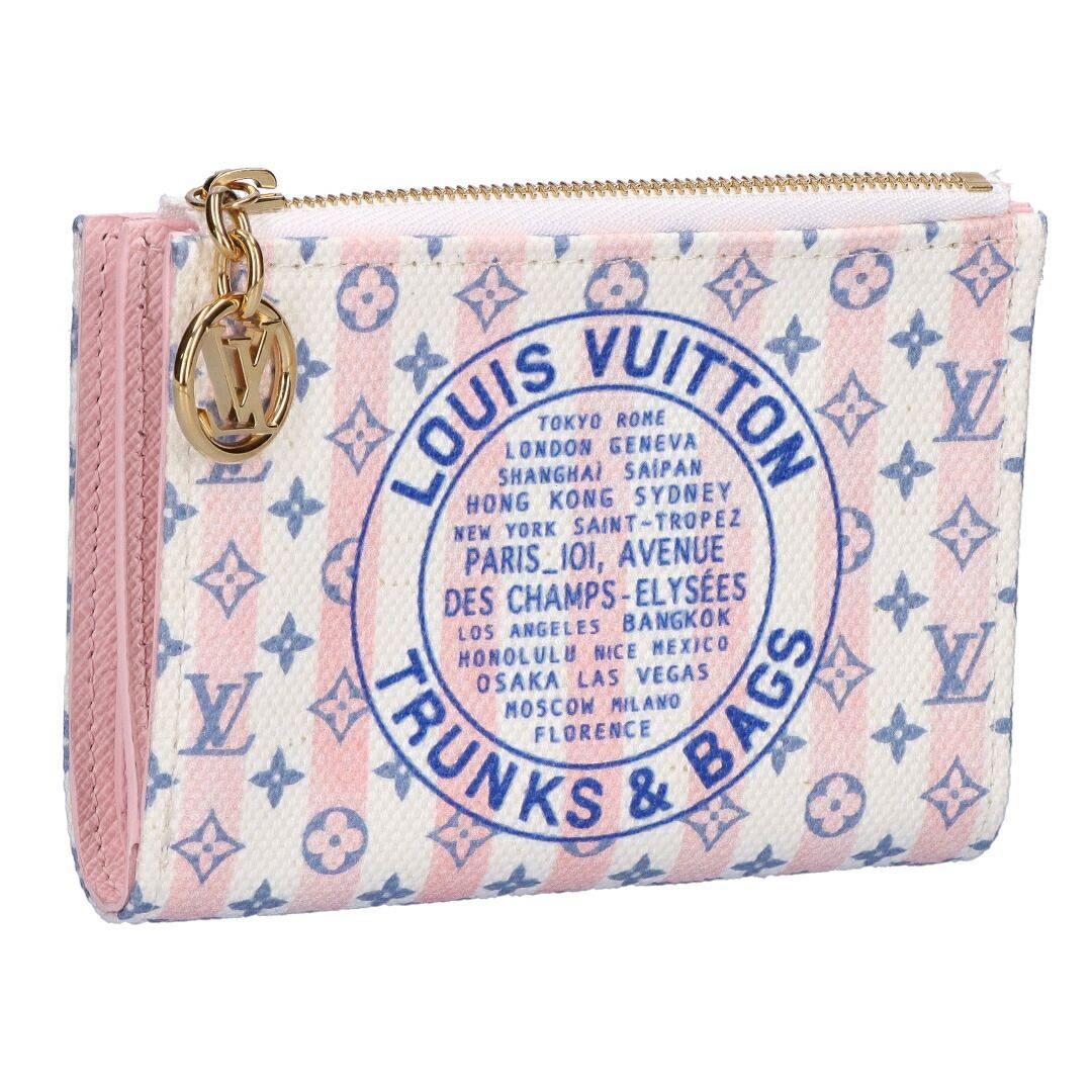 ルイヴィトン LOUIS VUITTON 折財布 ニつ折財布 コンパクトウォレット LVスタンプ M29028 LVスタンプブルー ポルトフォイユ･リサ