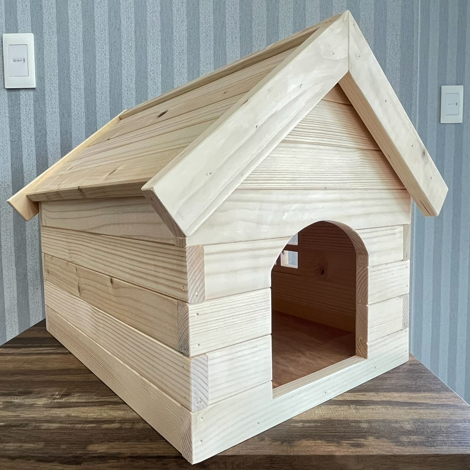 新品】ハンドメイド木製ペットハウス🐶🐈｜小型犬｜猫｜屋根取外し可