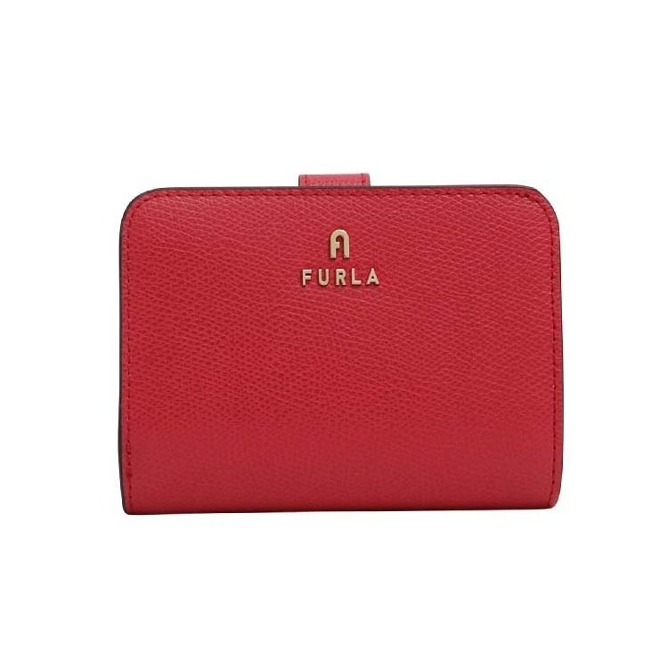 【ギフト対応可】フルラ FURLA 二つ折り財布 CAMELIA S COMPACT WALLETS カメリア コンパクト ウォレット 牛革 レディース レッド ピンク 人気 ブランド おしゃれ 誕生日 記念 プレゼント ギフト 送料無料