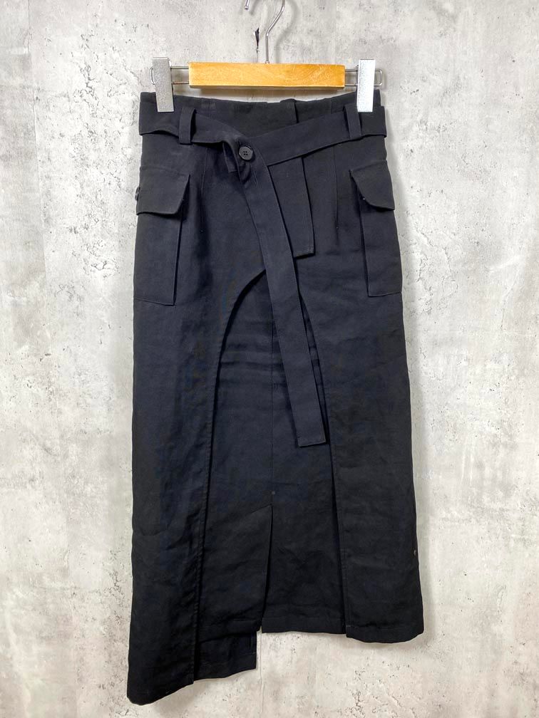 UNITED TOKYO ユナイテッドトウキョウ 変形 ミリタリーボリュームフレア スカート size1/黒 ■■◎レディース