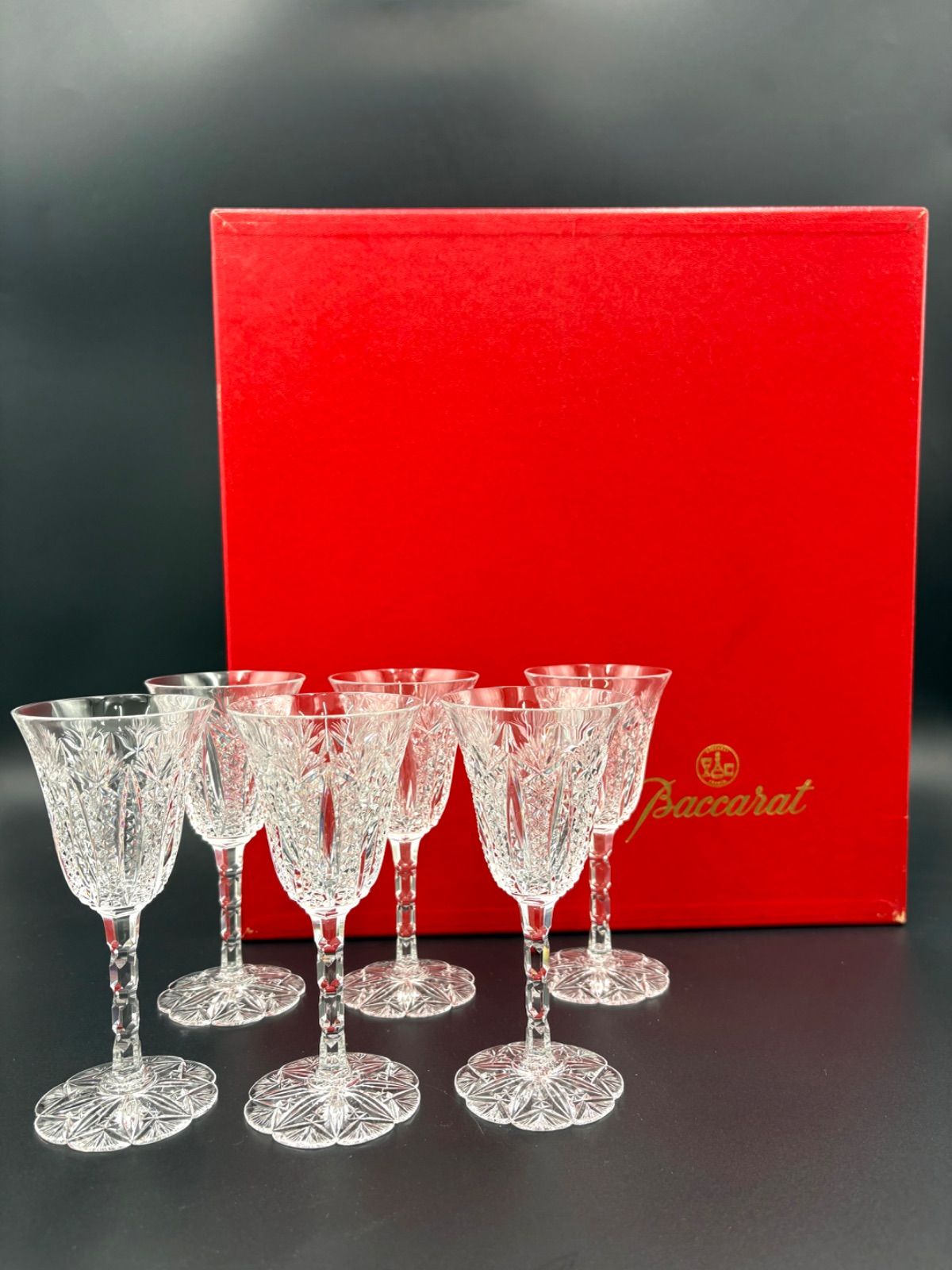 未使用保管品 Baccarat バカラ　コンデ ワイングラス　13cm 6客セット　箱付き